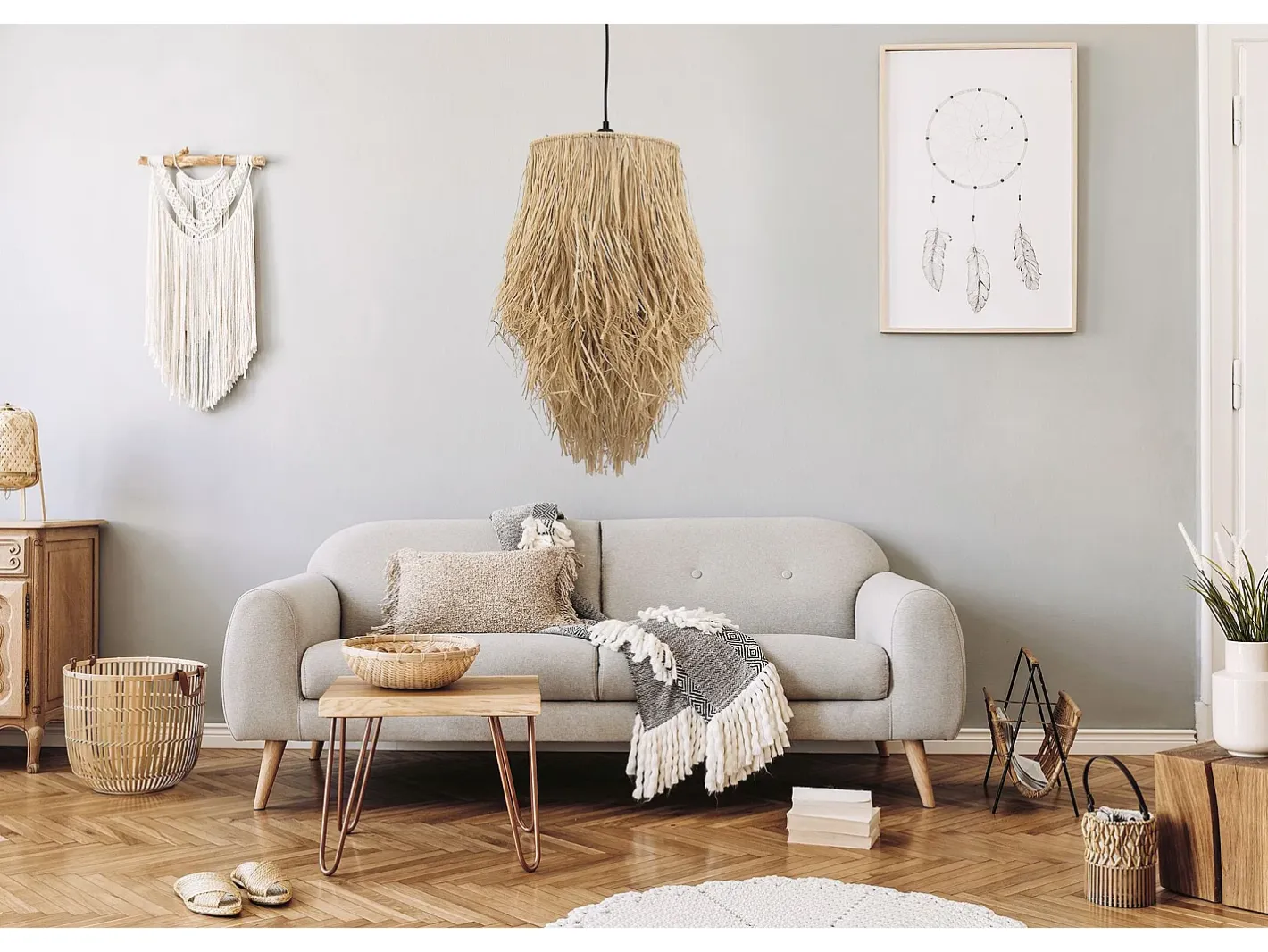 Lámpara Toolight App1322-1Cp Boho Brown Marru00f3n Best