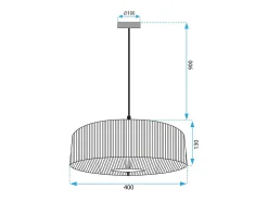 Lámpara Suspendida-Lámpara Toolight App1295-1Cp Boho Brown Marru00f3n
