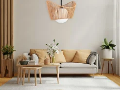 Lámpara Toolight App1589-1Cp Boho Beige New