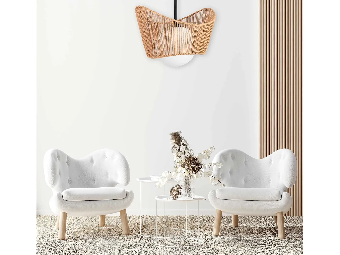 Lámpara Toolight App1589-1Cp Boho Beige New