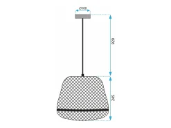 Lámpara Toolight App1338-1Cp Boho Beige