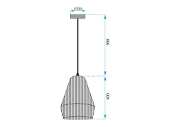 Sale Lámpara Toolight App1310-Cp Brown Marru00f3n