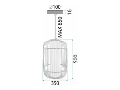Lámpara Suspendida-Lámpara Toolight App1626-1Cp Brown Marru00f3n