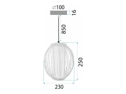 Lámpara Suspendida-Lámpara Toolight App1634-1Cp Brown Marru00f3n
