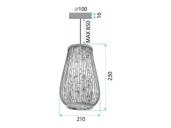 Lámpara Toolight App1635-1Cp Brown Marru00f3n Clearance