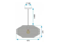 Lámpara Suspendida-Lámpara Toolight App1486-1Cp Brown Marru00f3n