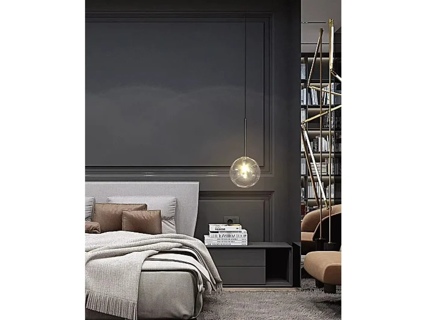 Lámpara Toolight App1685-1Cp 20Cm Black Chrome Negro Online