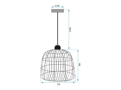 Lámpara Suspendida-Lámpara Toolight App1352-1Cp 40Cm Beige