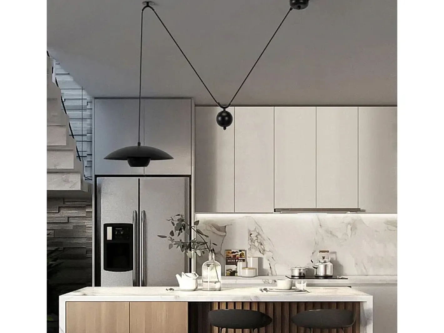 Lámpara Suspendida-Lámpara Toolight App1450-1Cp 30Cm Black Negro