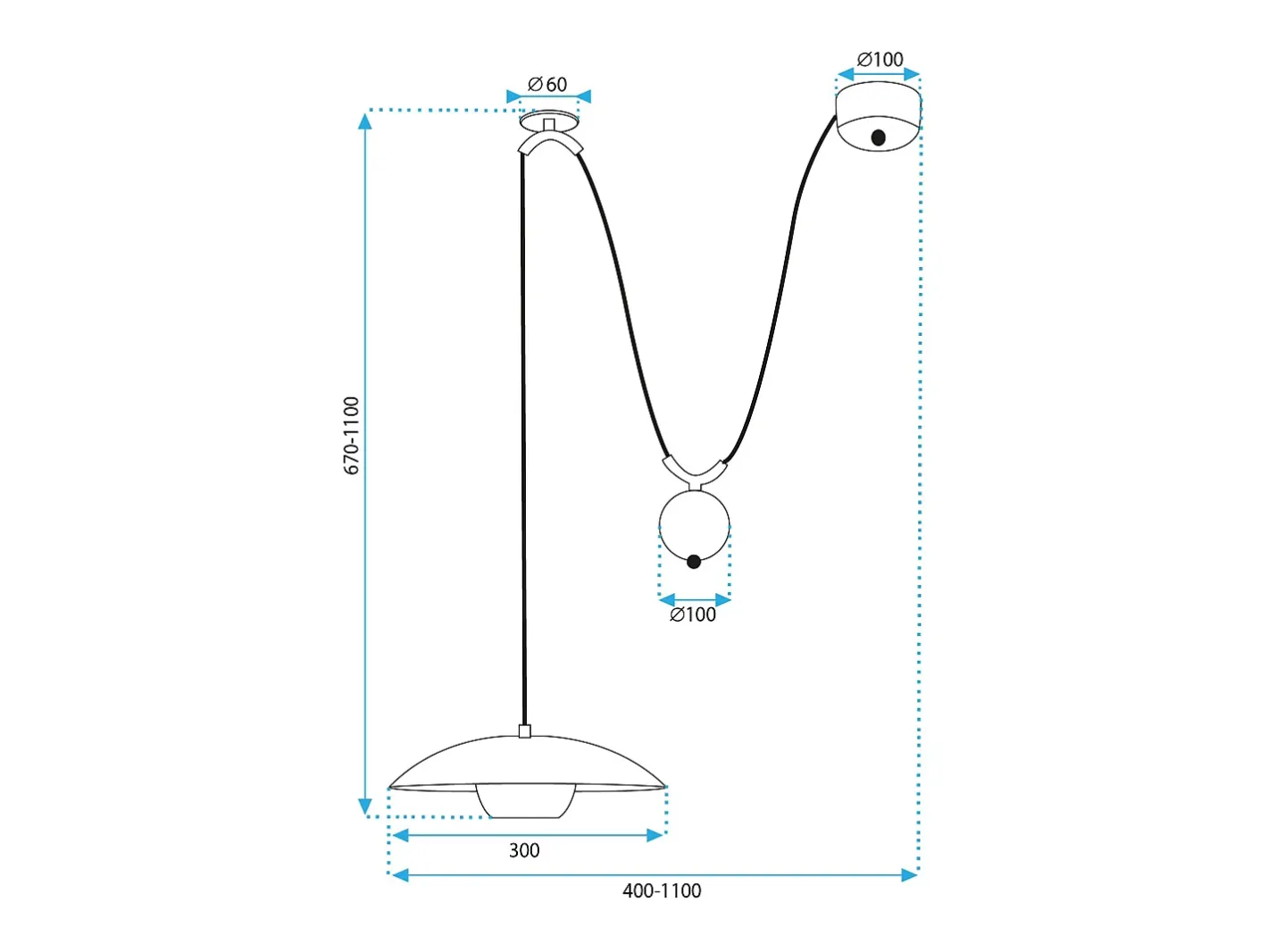 Lámpara Suspendida-Lámpara Toolight App1450-1Cp 30Cm Black Negro