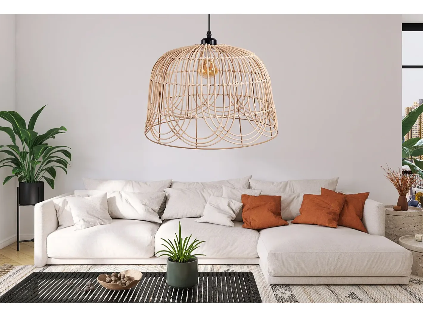 Lámpara Suspendida-Lámpara Toolight App1351-1Cp 35Cm Beige