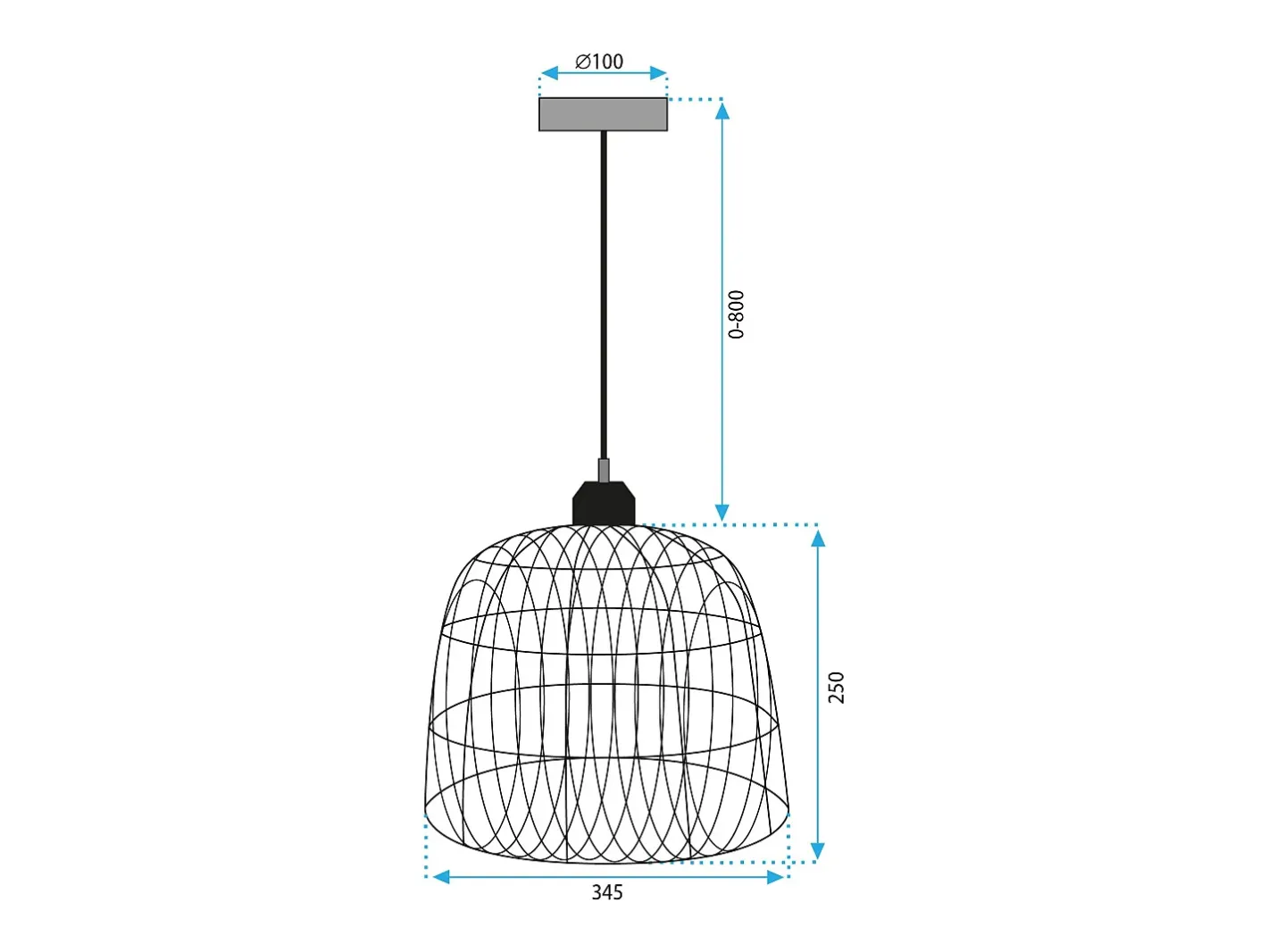 Lámpara Suspendida-Lámpara Toolight App1351-1Cp 35Cm Beige