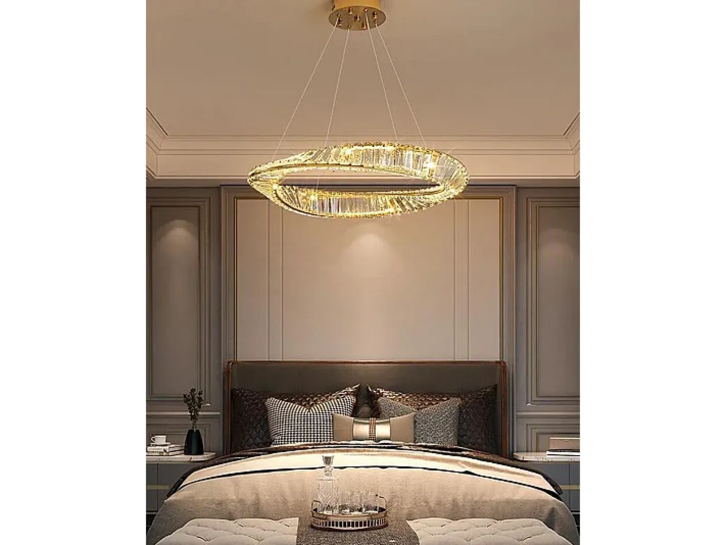 Hot Lámpara Toolight App1202-Cp Cristal 80Cm Gold Dorado