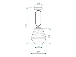 Lámpara Toolight App1025-1Cp Gold Dorado Clearance