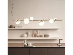 Lámpara Suspendida-Lámpara Toolight App1664-6Cp Gold Dorado