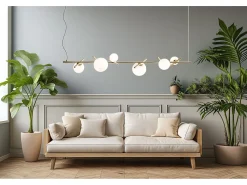 Lámpara Suspendida-Lámpara Toolight App1664-6Cp Gold Dorado