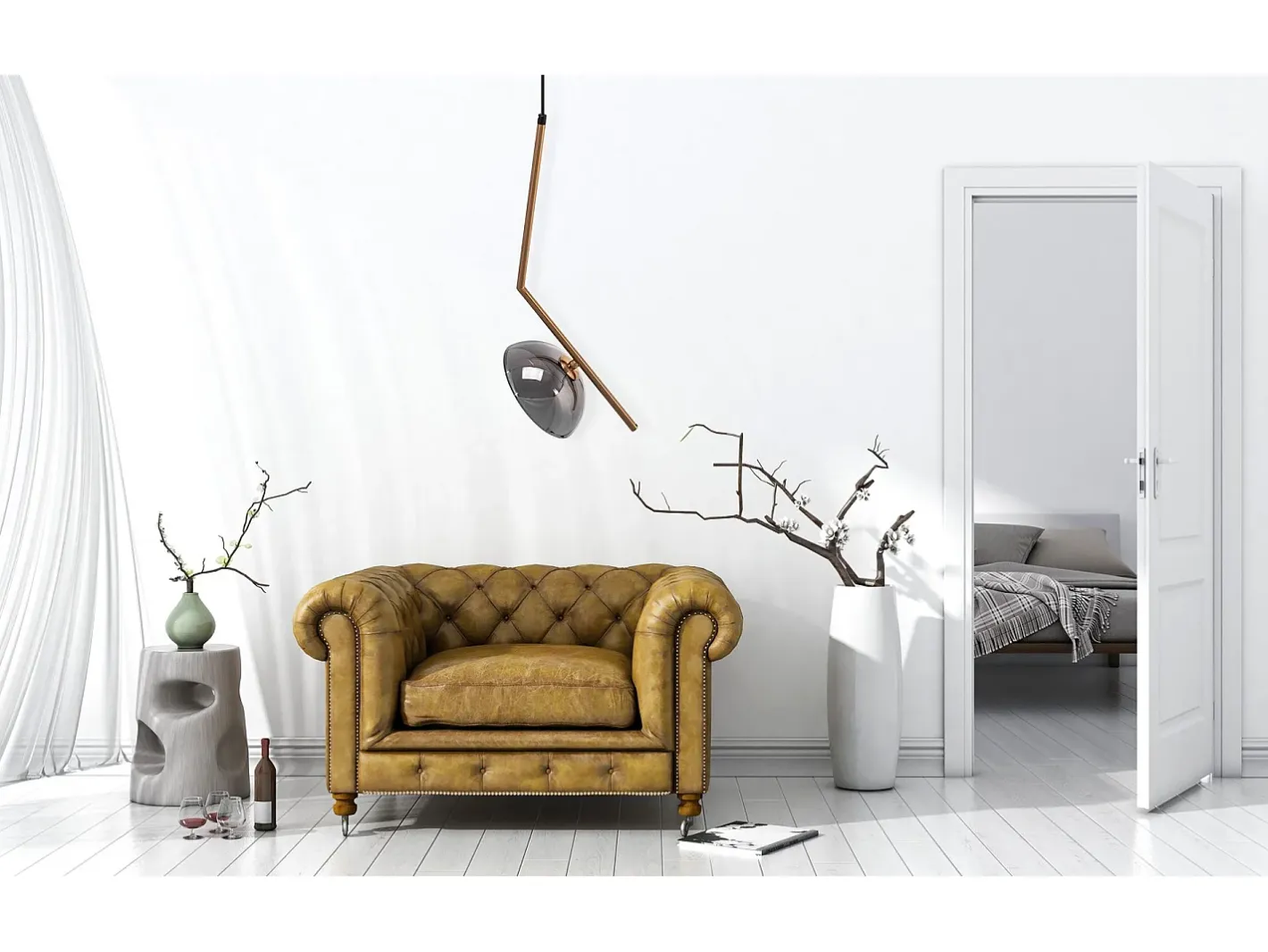 Lámpara Suspendida-Lámpara Toolight App1086-1Cp Gold Dorado