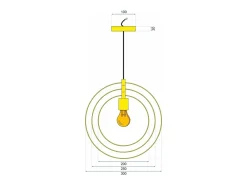 Lámpara Suspendida-Lámpara Toolight App286-1Cp Gold Dorado