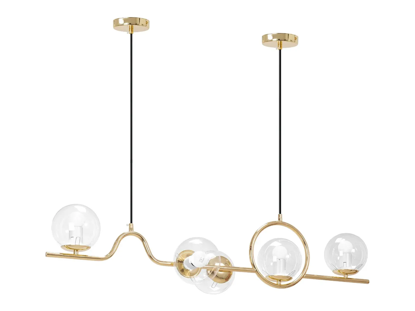 Lámpara Suspendida-Lámpara Toolight App1023-5Cp Gold Dorado