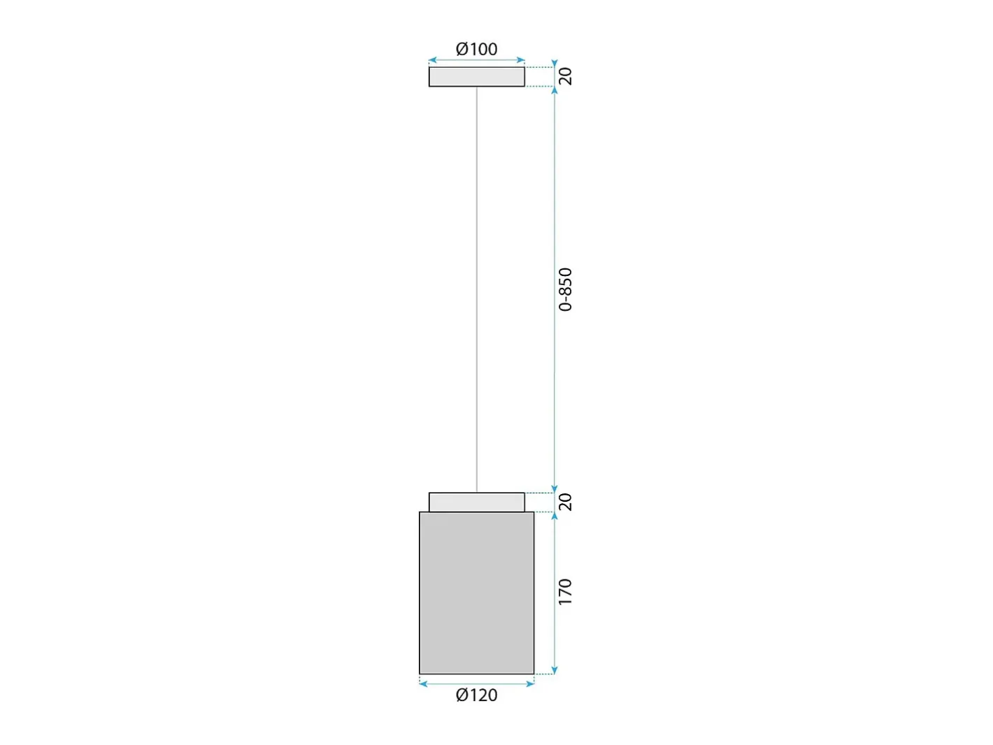 Lámpara Suspendida-Lámpara Toolight App1810-1Cp Grey Gris