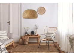Lámpara Suspendida-Lámpara Toolight App886-1Cp Natural Boho Brown Marru00f3n