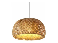 Lámpara Suspendida-Lámpara Toolight App886-1Cp Natural Boho Brown Marru00f3n