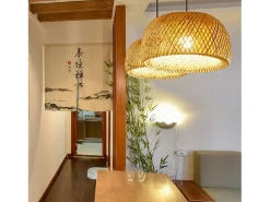 Lámpara Suspendida-Lámpara Toolight App886-1Cp Natural Boho Brown Marru00f3n