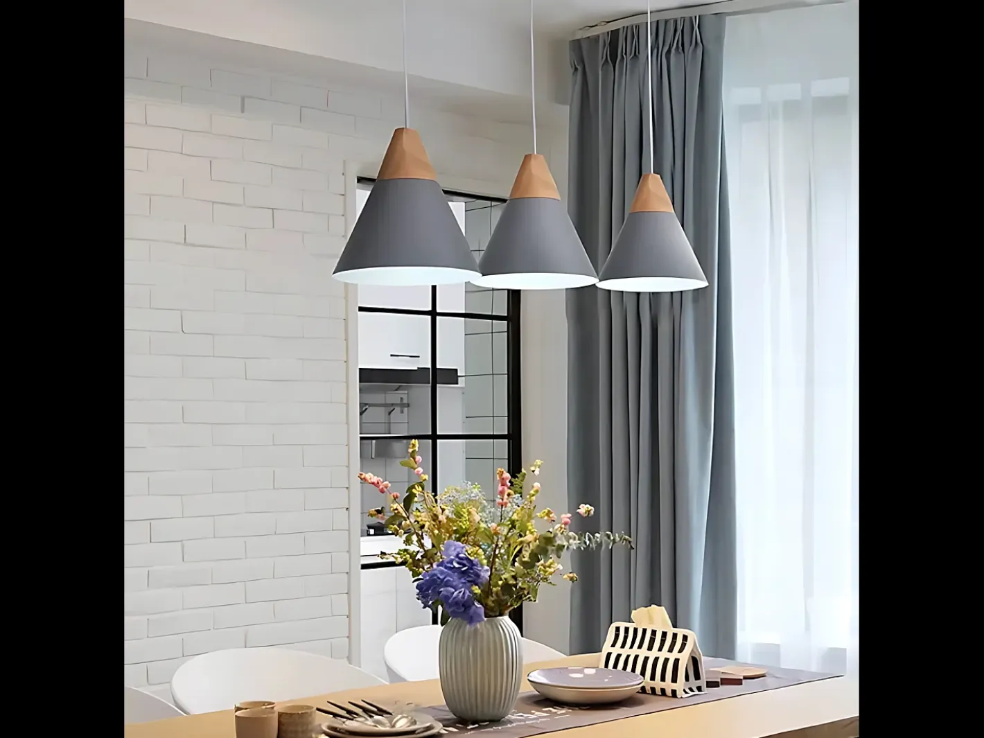 Lámpara Suspendida-Lámpara Toolight App060-1Cp Scandi C Black Negro