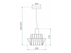 Lámpara Suspendida-Lámpara Toolight App942-1Cp Set 36Cm Gold Dorado