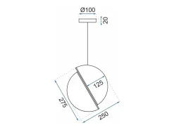Lámpara Toolight App481-1Cp White Gold Blanco Discount