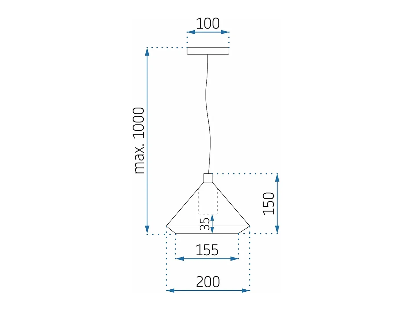 Clearance Lámpara Toolight App1004-1Cp White Blanco
