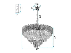 Lámpara Suspendida-Lámpara Toolight G059-Cp Gold Dorado