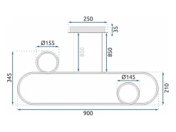Outlet Lámpara Toolight Led App810-Cp Chrome Plateado