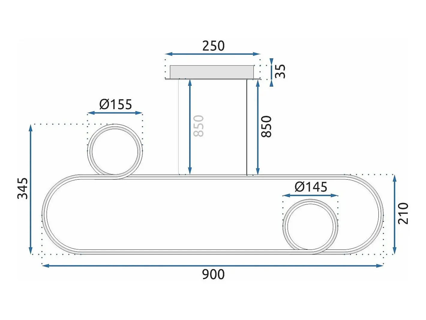 Outlet Lámpara Toolight Led App810-Cp Chrome Plateado