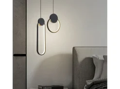 Lámpara Suspendida-Lámpara Toolight Led App851-Cp Black Negro