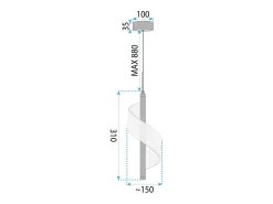 Lámpara Suspendida-Lámpara Toolight Led App1550-Cp Gold Dorado