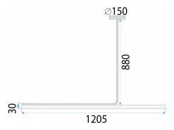 Lámpara Toolight Led App1659-Cp 120Cm Black Negro