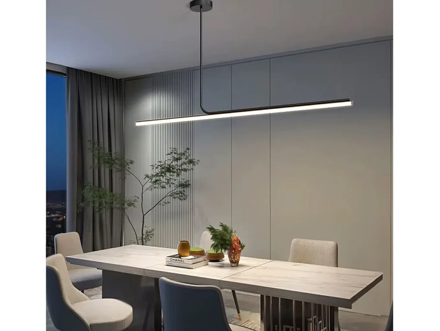 Lámpara Toolight Led App1659-Cp 120Cm Black Negro