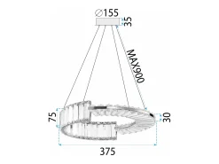 Lámpara Suspendida-Lámpara Toolight Led App1526-Cp40 Gold Dorado