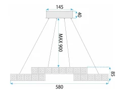 Lámpara Suspendida-Lámpara Toolight Led App1556-Cp Gold Dorado