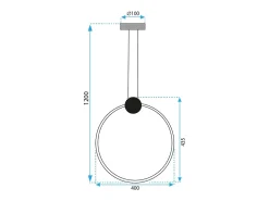 Lámpara Toolight Led App1396-Cp 40Cm Gold Dorado Sale