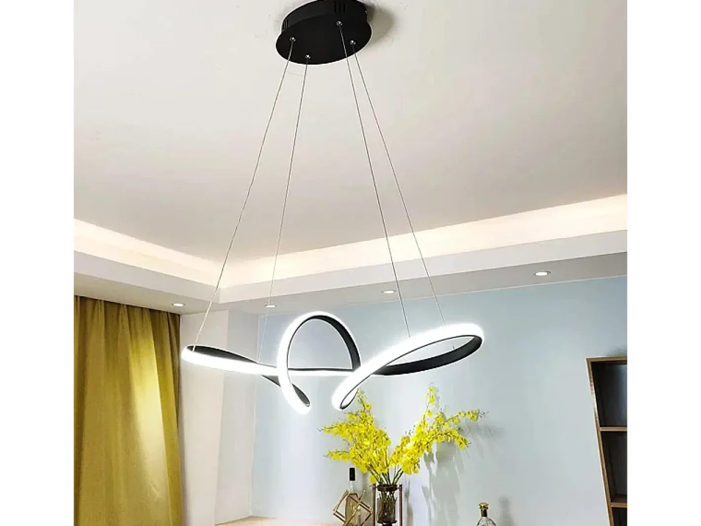 Lámpara Toolight Led App823-Cp Long Black Negro Outlet