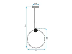 Clearance Lámpara Toolight Led App1394-Cp 30Cm Brush Gold Dorado