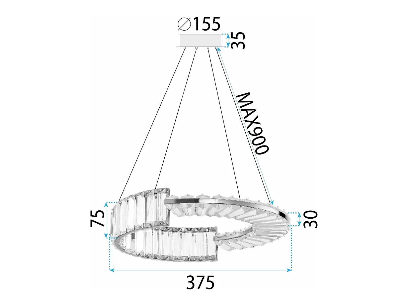 Online Lámpara Toolight Led App1527-Cp40 Chrome Plateado
