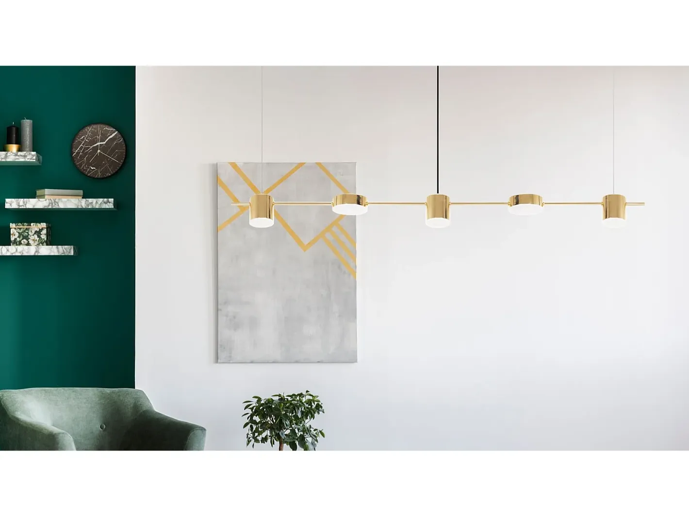 Lámpara Toolight Led App929-5Cp Gold Dorado Outlet