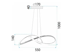 Lámpara Toolight Led App1601-Cp Gold Dorado Outlet