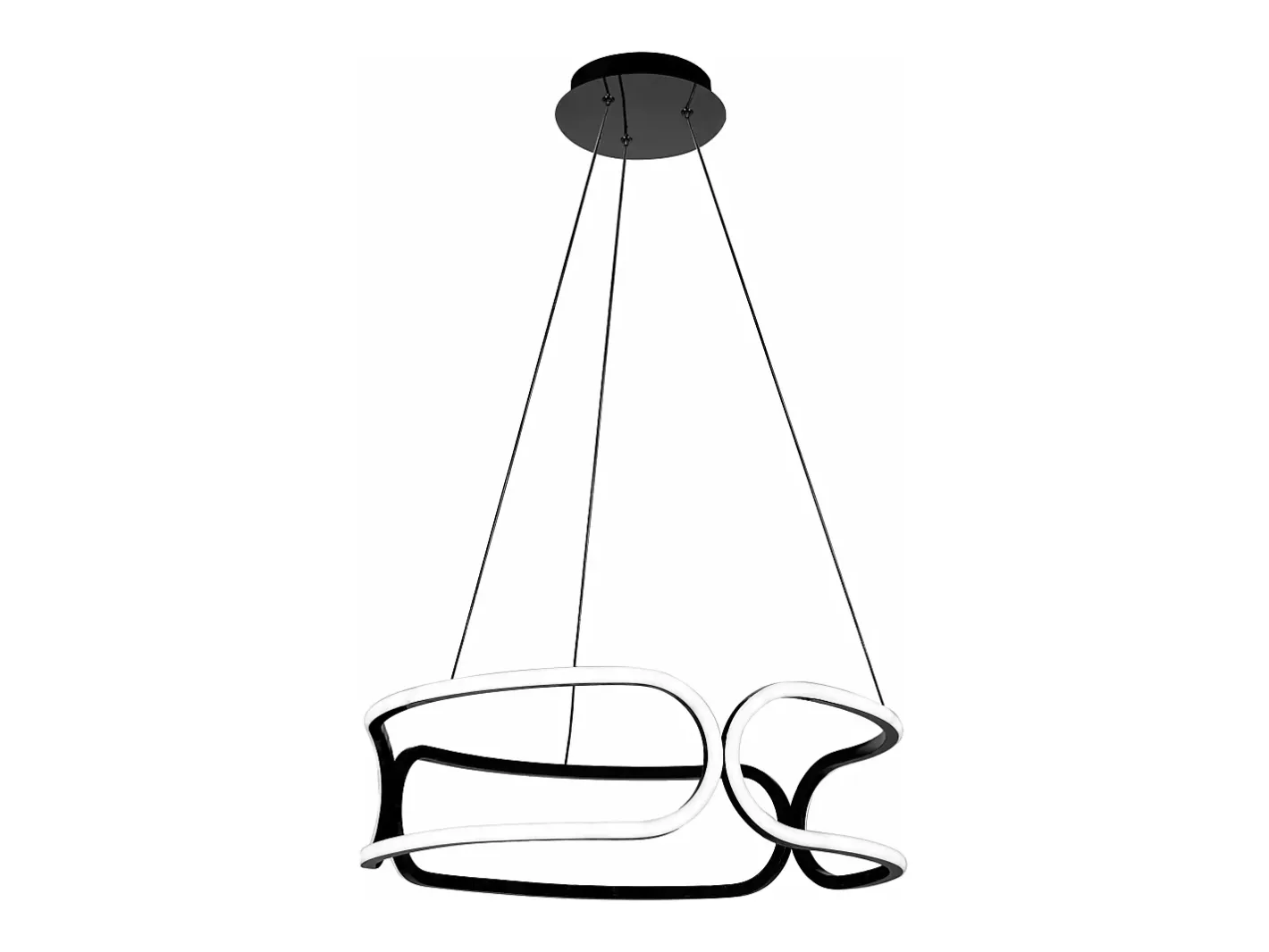 Lámpara Toolight Led App790-Cp Trio Black Negro Outlet
