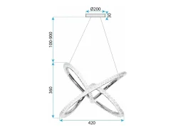 Lámpara Suspendida-Lámpara Toolight Led G035-Cp Gold Dorado