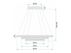 Lámpara Suspendida-Lámpara Toolight Led G036-Cp Gold Dorado