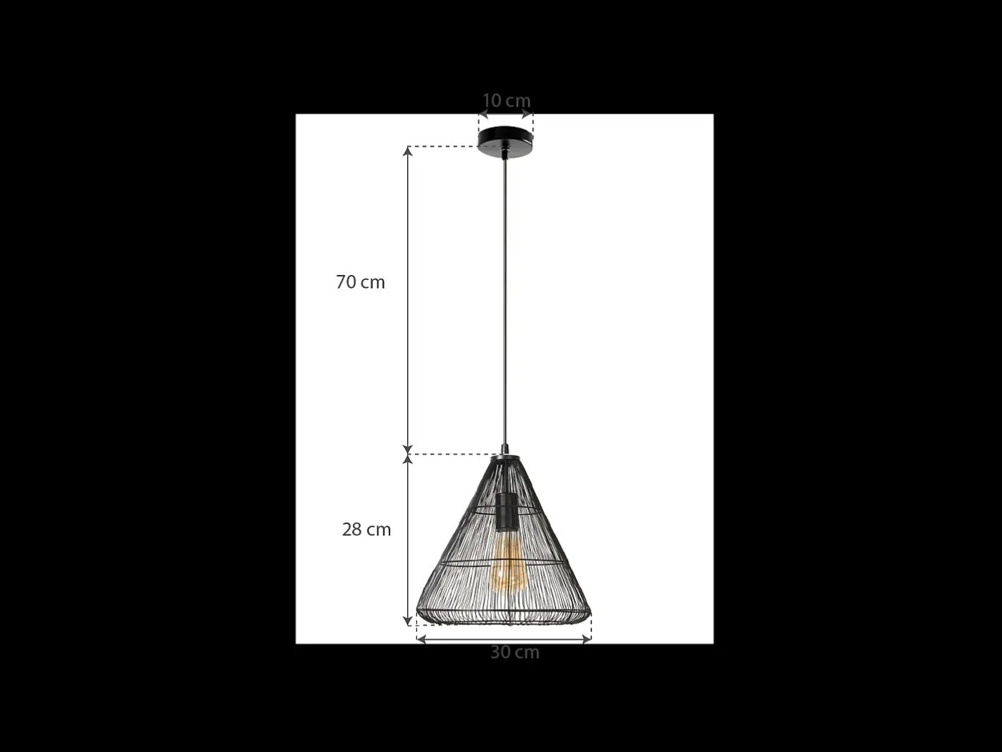 Lámpara Toolight Lh2065 Black Negro Sale